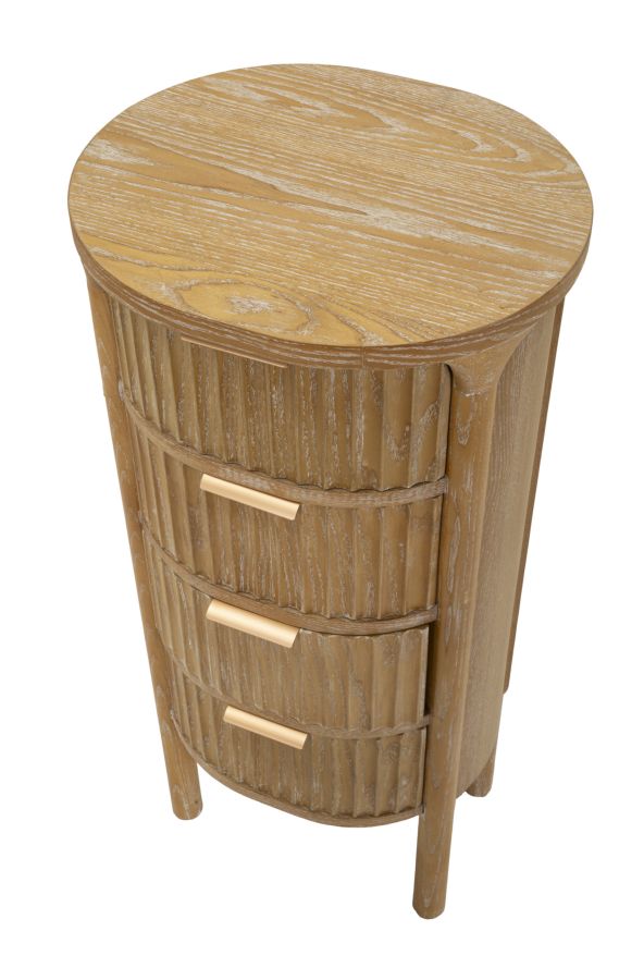 Cassettiera Goteborg in Legno Naturale 38x33,5x82 cm