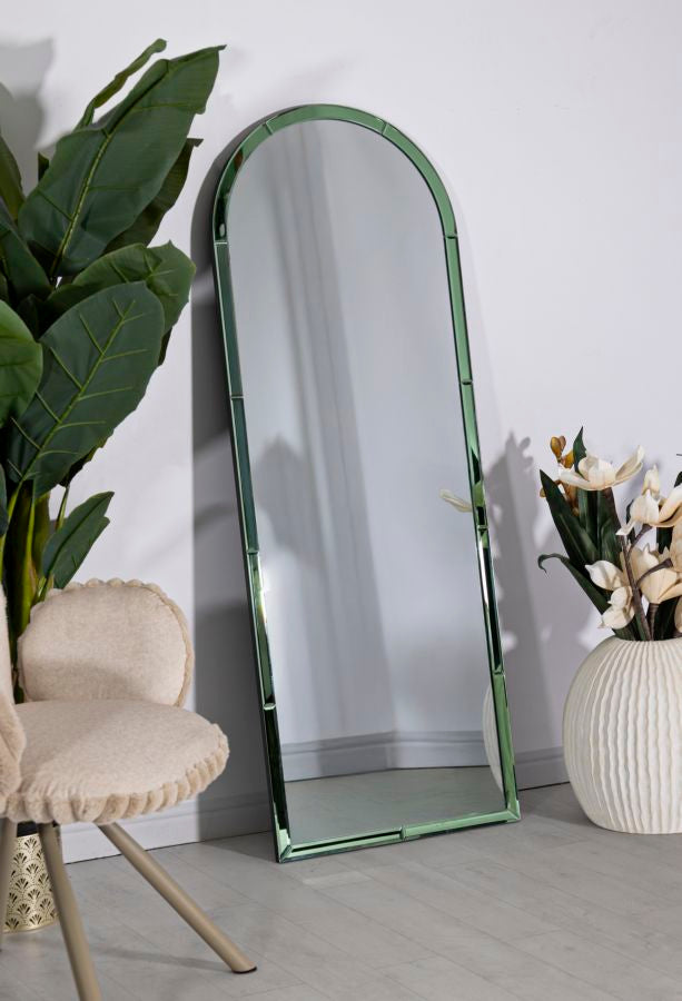 SPECCHIO DA MURO BAKU VERDE CM 55X2X150 (MISURA SPECCHIO CM 49X144)