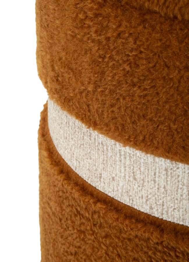 PUFF C/CONTENITORE SAINT-MORITZ MARRONE SET 2 PZ CM Ø 40X47-32X38