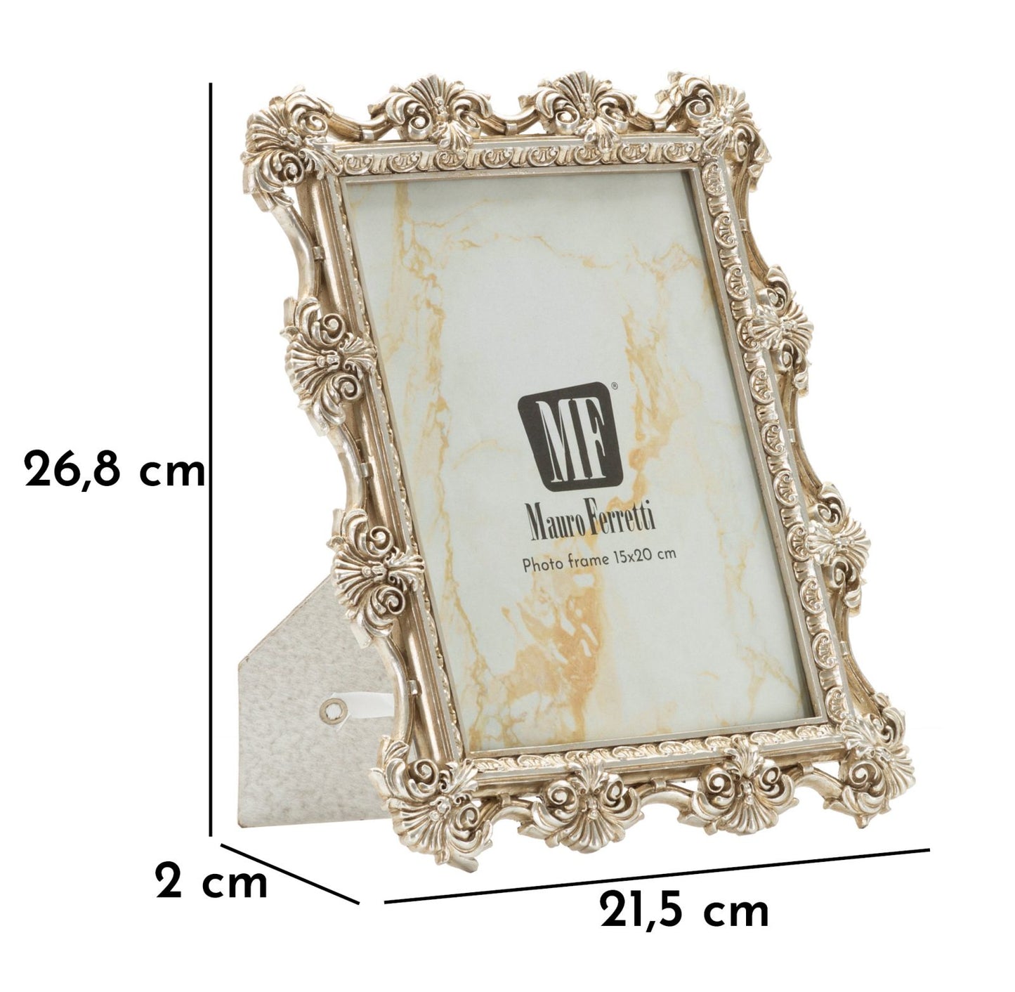 Cornice “Florence” 21,5 × 2 × 26,8 cm (foto 15 × 20 cm) – design barocco elegante