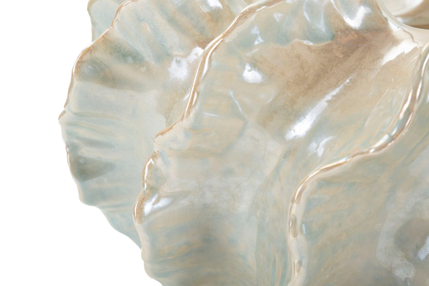 Cachepot Perly Ø43x16 cm – Portavaso Decorativo con Finitura Effetto Perla Opaca