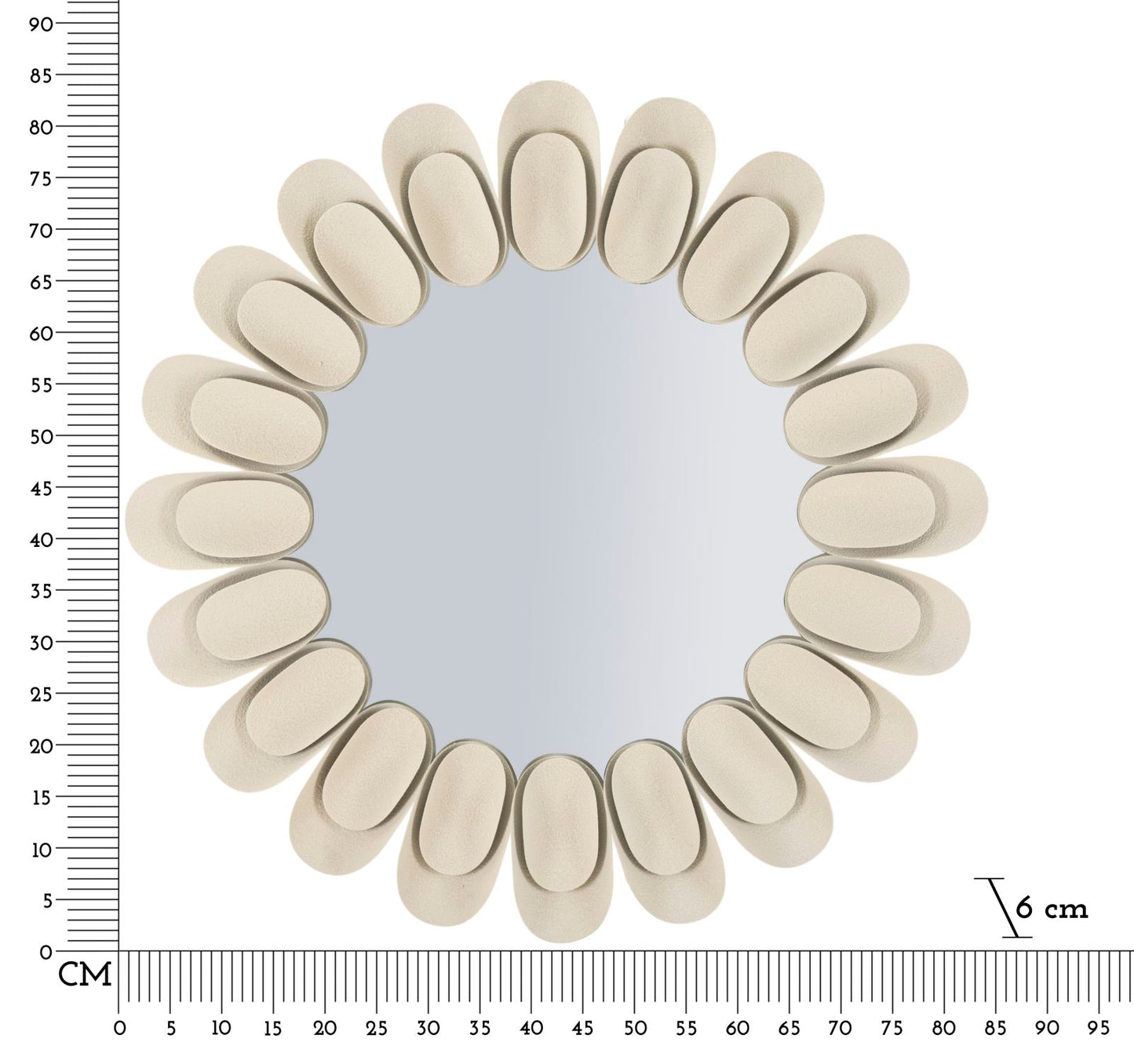 SPECCHIO DA MURO DUNE DOUBLE CM Ø 85X6 (MISURA SPECCHIO CM Ø 50)