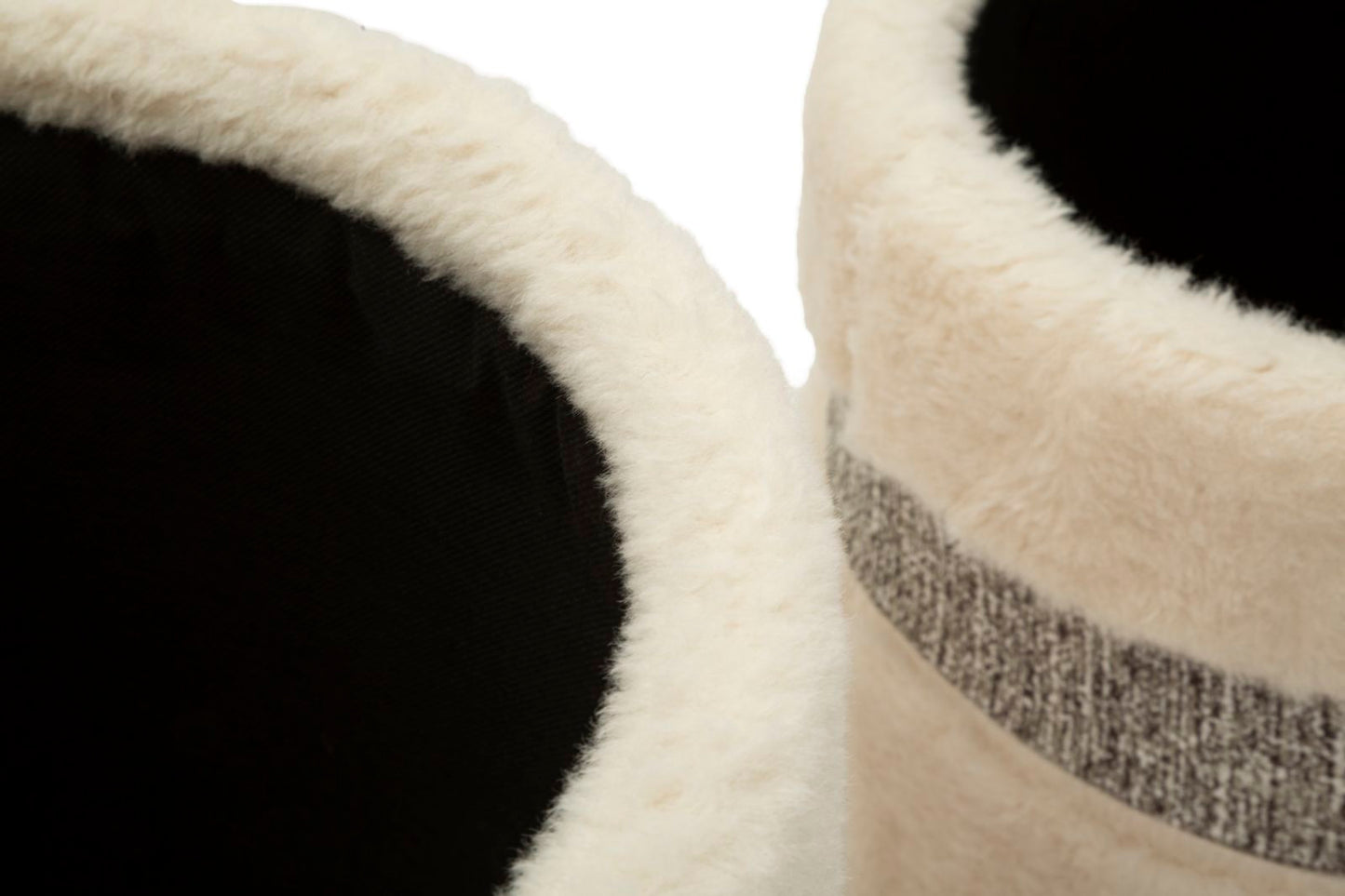 PUFF C/CONTENITORE SAINT-MORITZ CREMA SET 2 PZ CM Ø 40X47-32X38 codice 142869000C