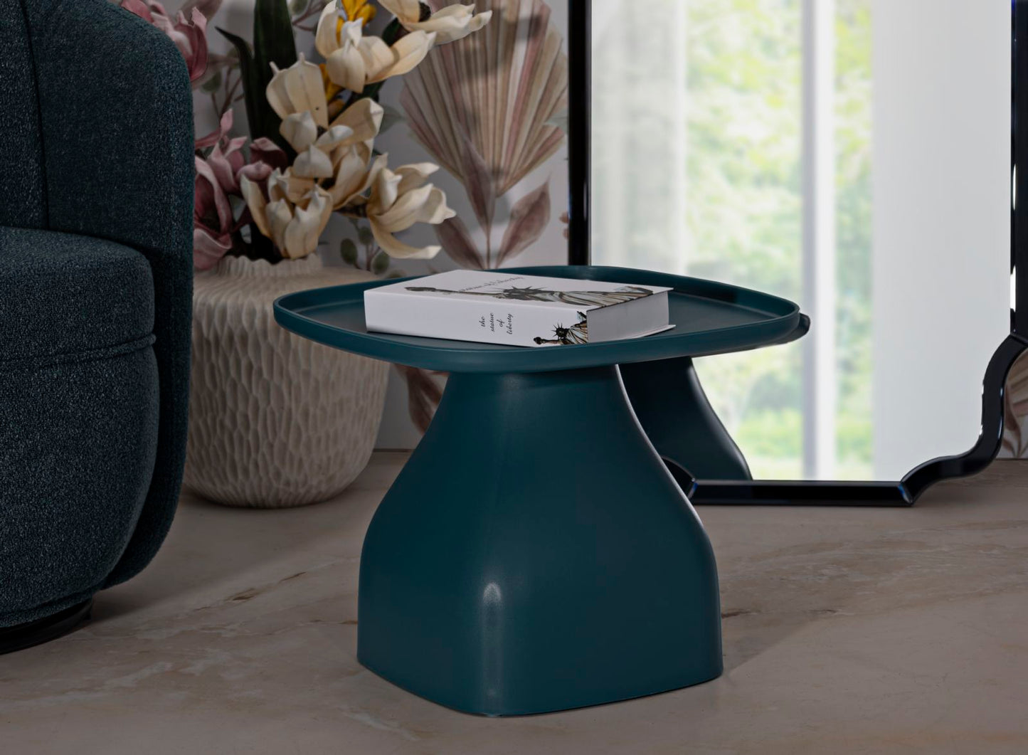 TAVOLINETTO GEA BLU CM 48X48X38