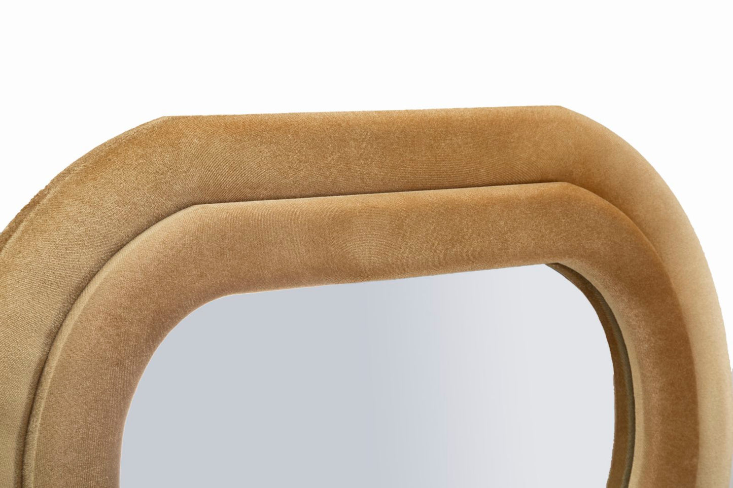 Specchio da Muro Emily Velluto Oro 60x160 cm – Cornice Imbottita per uno Stile Glamour