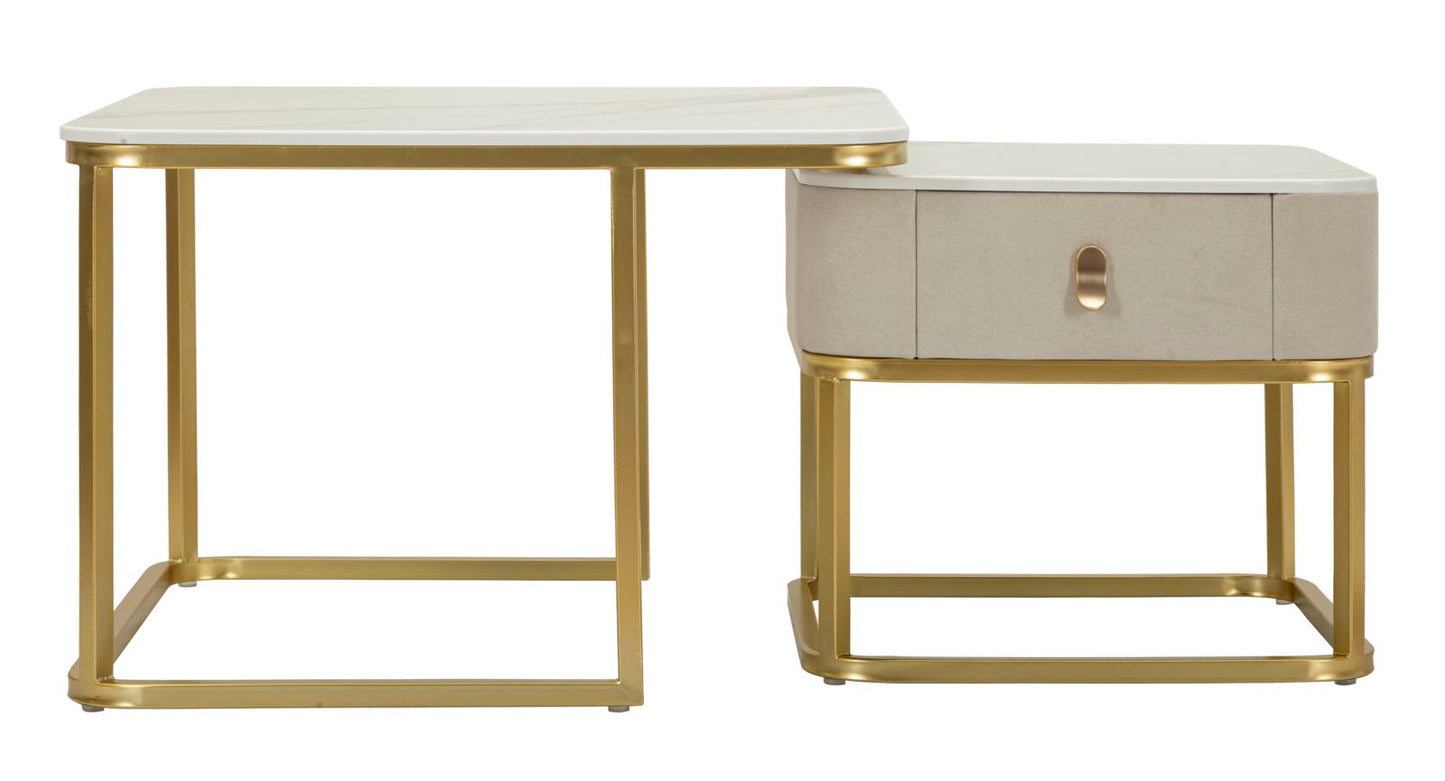 TAVOLI DA CAFFE' BEAUTY COPPIA CM 70X70X48-50X50X43,5 codice 1428810000