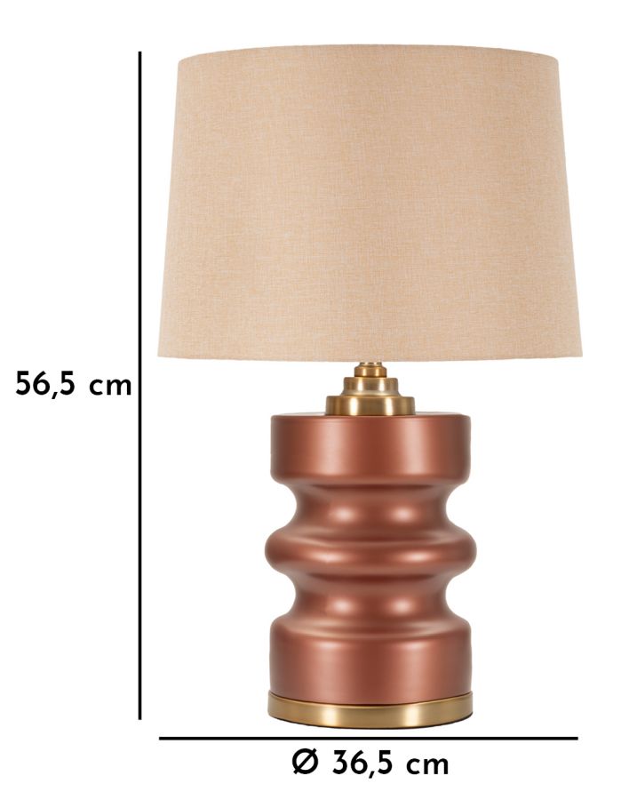 Lampada da tavolo “Rosenthal – C” Ø 35,5 × 65 cm – design elegante con base in vetro