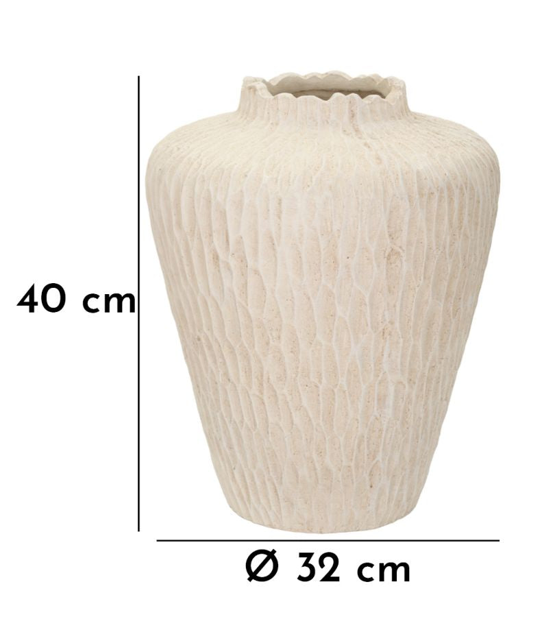 Vaso Shade Ø32x40 cm – Vaso Alto con Finitura Effetto Pietra Naturale
