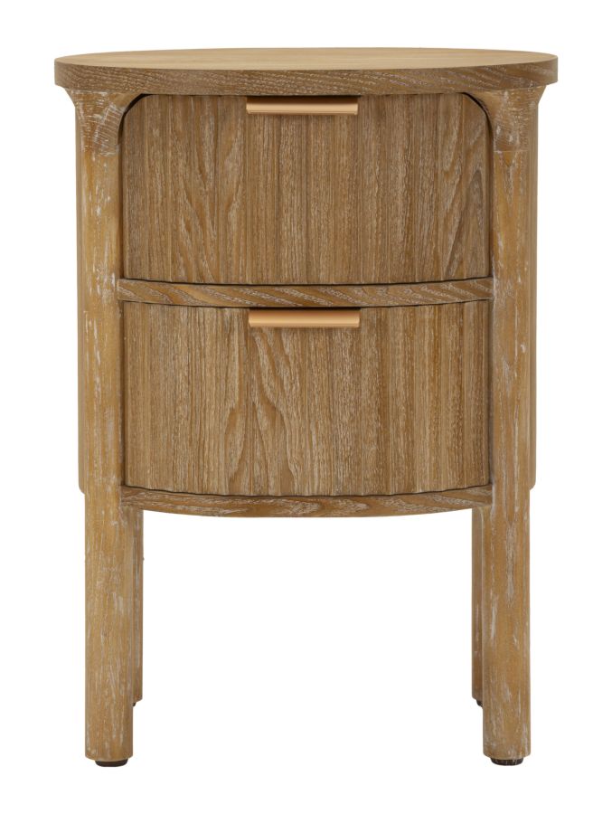 Comodino Goteborg in Legno Naturale 38x34,5x52 cm