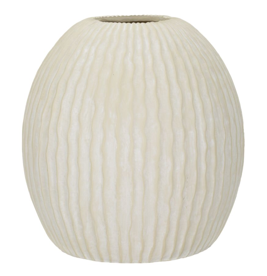Vaso Icicle Ø36,5x38 cm – Vaso Decorativo con Finitura Effetto Pietra Opaca