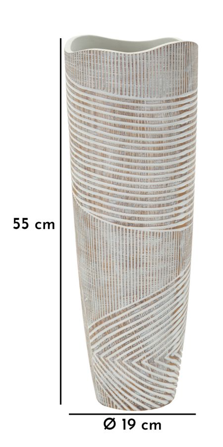 VASO RESINA WOODY CM Ø 19X55