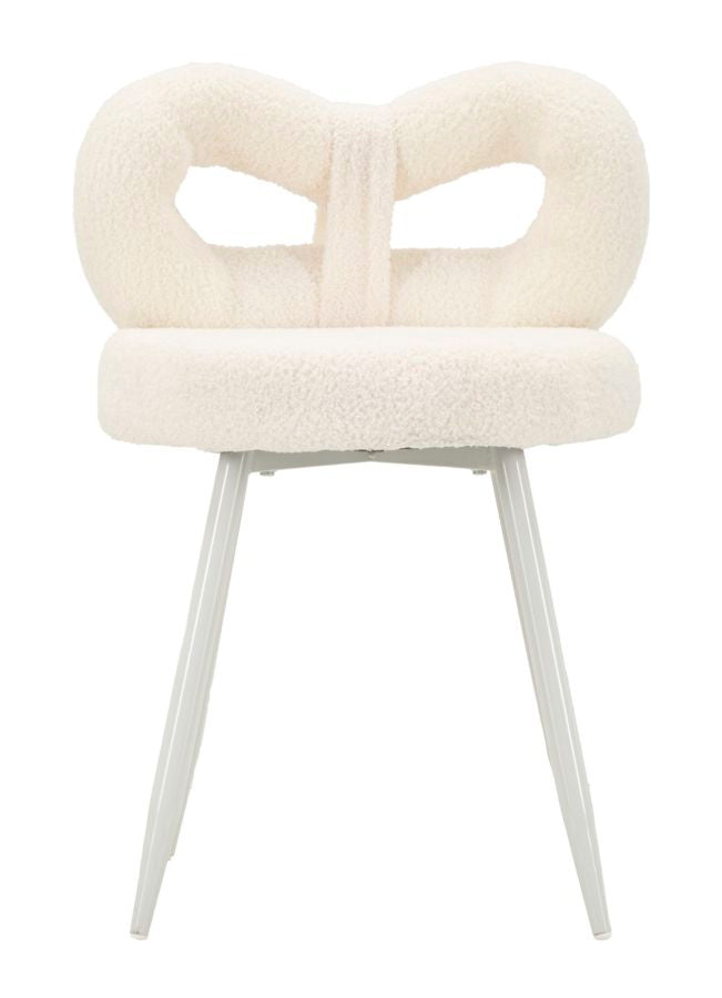 Sedia Mini Ilary Bianca in Velluto e Metallo H 67 cm