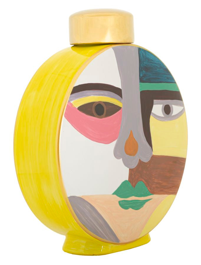 Vaso Piccassy Round in Ceramica Multicolore H 28 cm – Mauro Ferretti