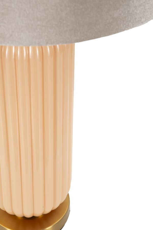 Lampada da tavolo “Perly – C” Ø 35,5 × 64 cm – design raffinato in vetro perlato