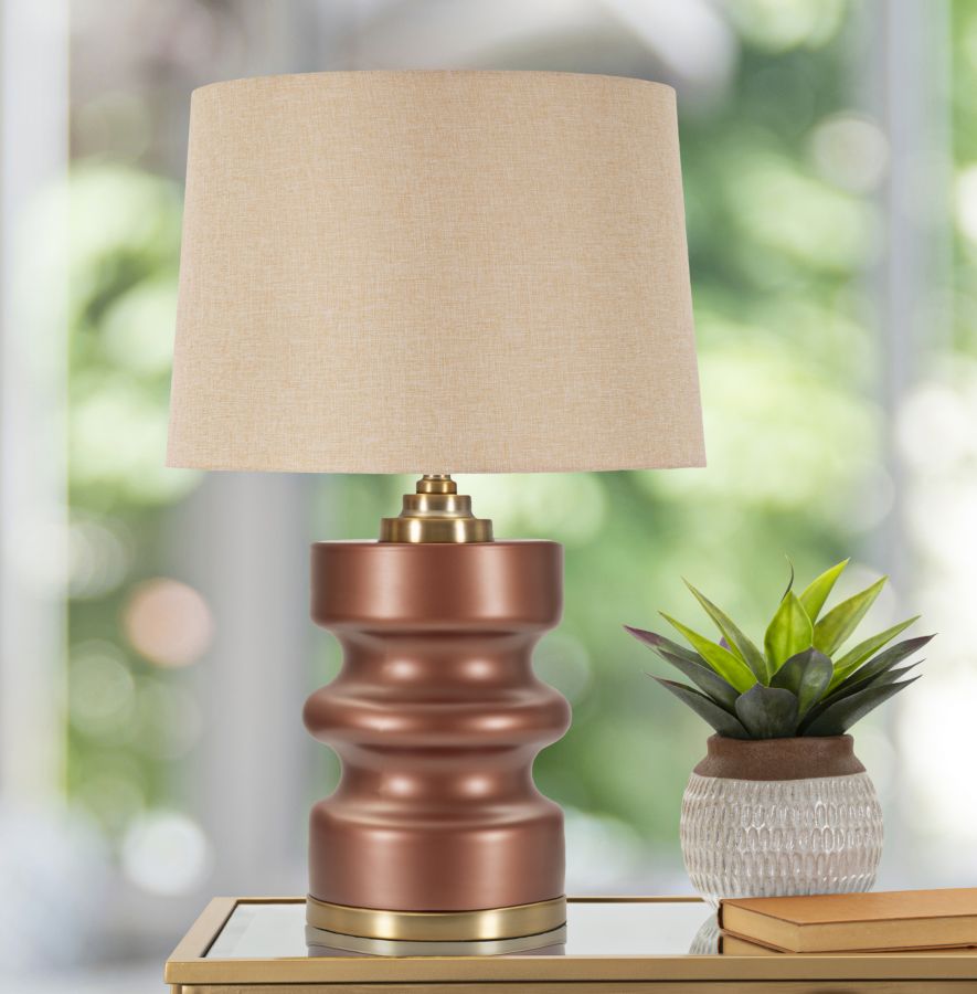 Lampada da tavolo “Rosenthal – C” Ø 35,5 × 65 cm – design elegante con base in vetro