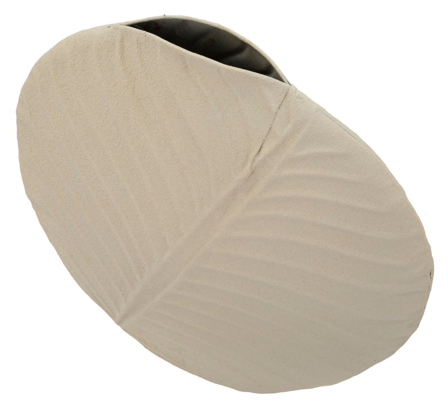 Vaso Dune Round Ø32,5x13 cm – Vaso Decorativo Basso con Texture a Onde