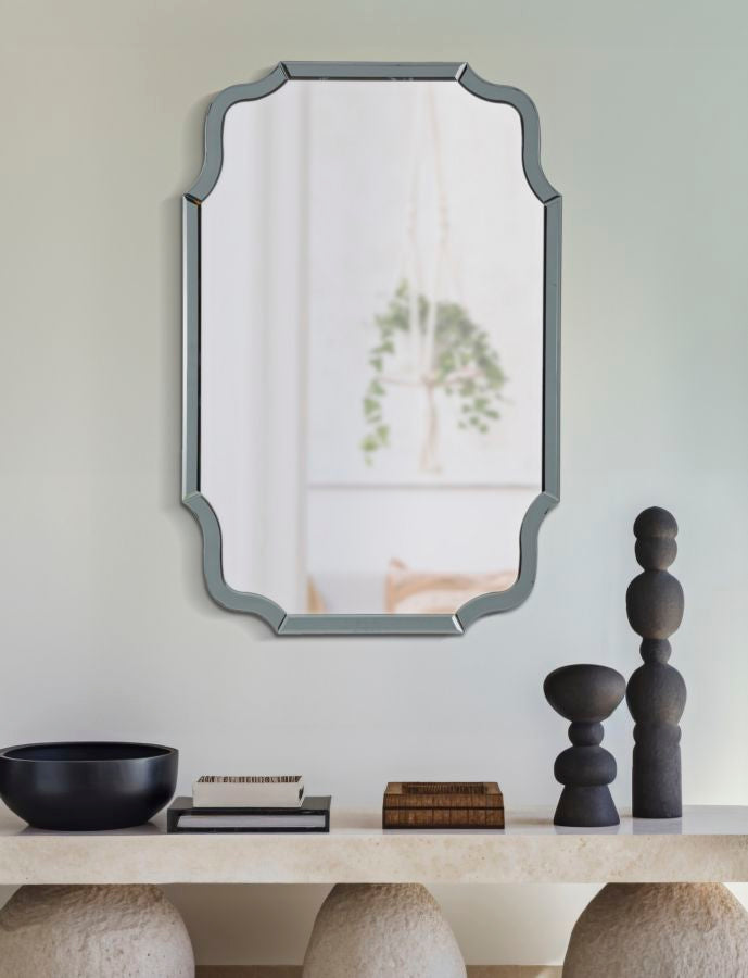 SPECCHIO DA MURO ISTANBUL GRIGIO CM 60X1X90 (MISURA SPECCHIO CM 54X84,5)