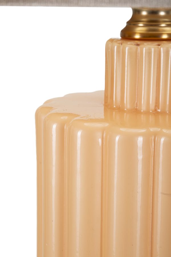 Lampada da tavolo “Perly – D” Ø 40,5 × 69,5 cm – design elegante in vetro perlato