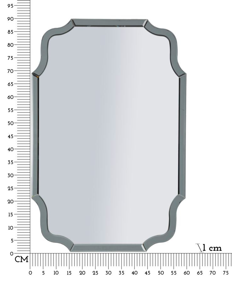SPECCHIO DA MURO ISTANBUL GRIGIO CM 60X1X90 (MISURA SPECCHIO CM 54X84,5)
