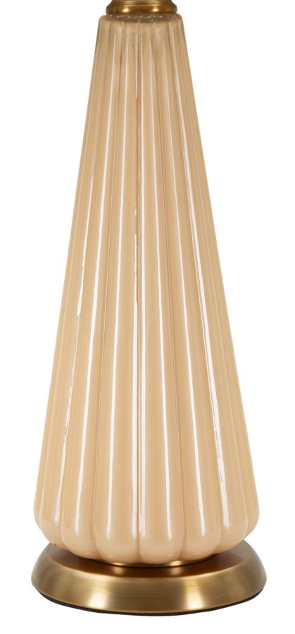Lampada da tavolo “Perly – A” Ø 36,5 × 68,5 cm – vetro perlato con dettagli dorati