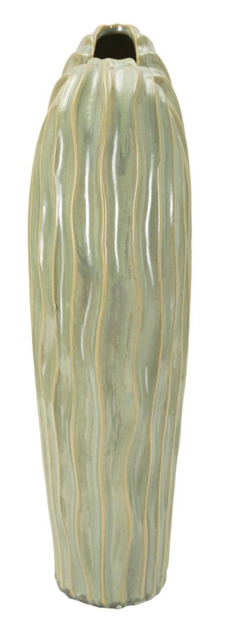 Vaso Venice 27x14x46,5 cm – Vaso Decorativo Alto con Finitura Lucida Effetto Ceramica