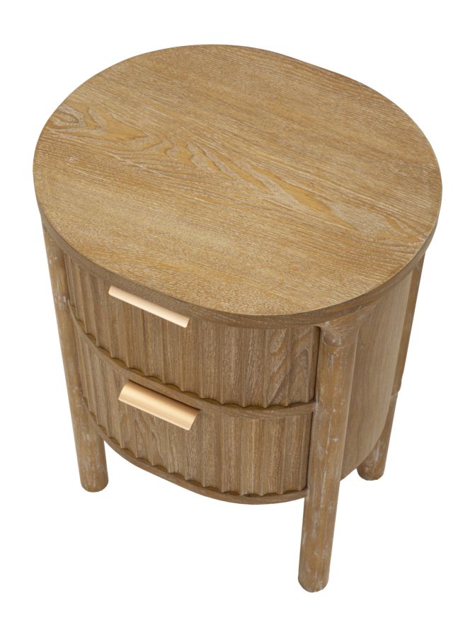 Comodino Goteborg in Legno Naturale 38x34,5x52 cm