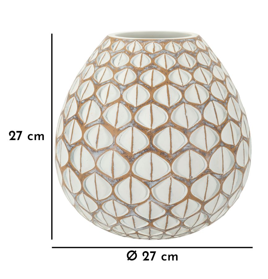 VASO RESINA TIBET CM Ø 27X27 codice 0421310003