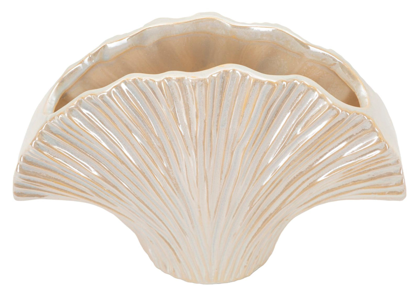 Vaso Perly 27x8x19 cm – Vaso Decorativo Rettangolare con Finitura Effetto Perla
