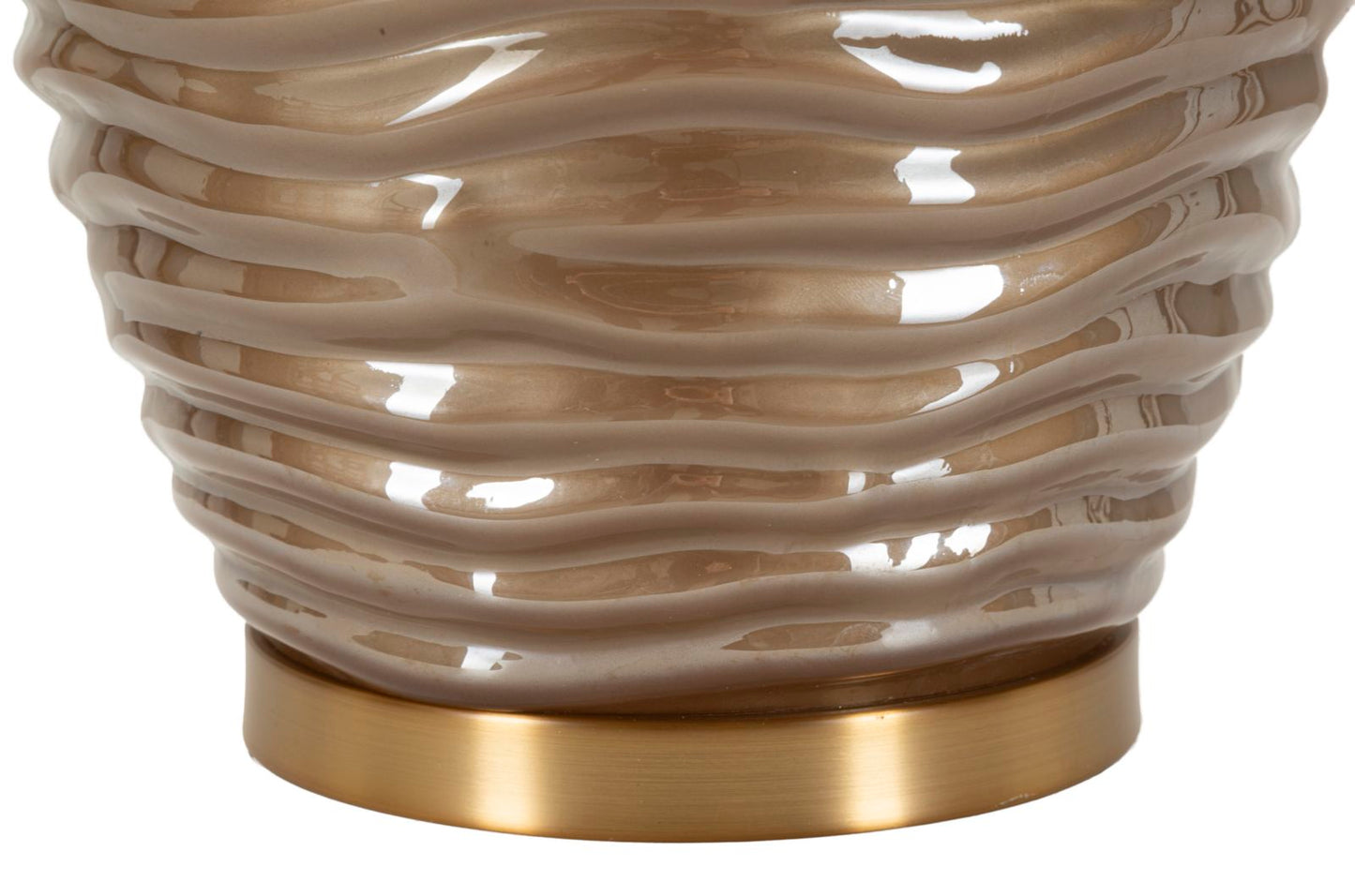Lampada da tavolo “Praga – B” Ø 45,5 × 79 cm – design moderno con base vetro