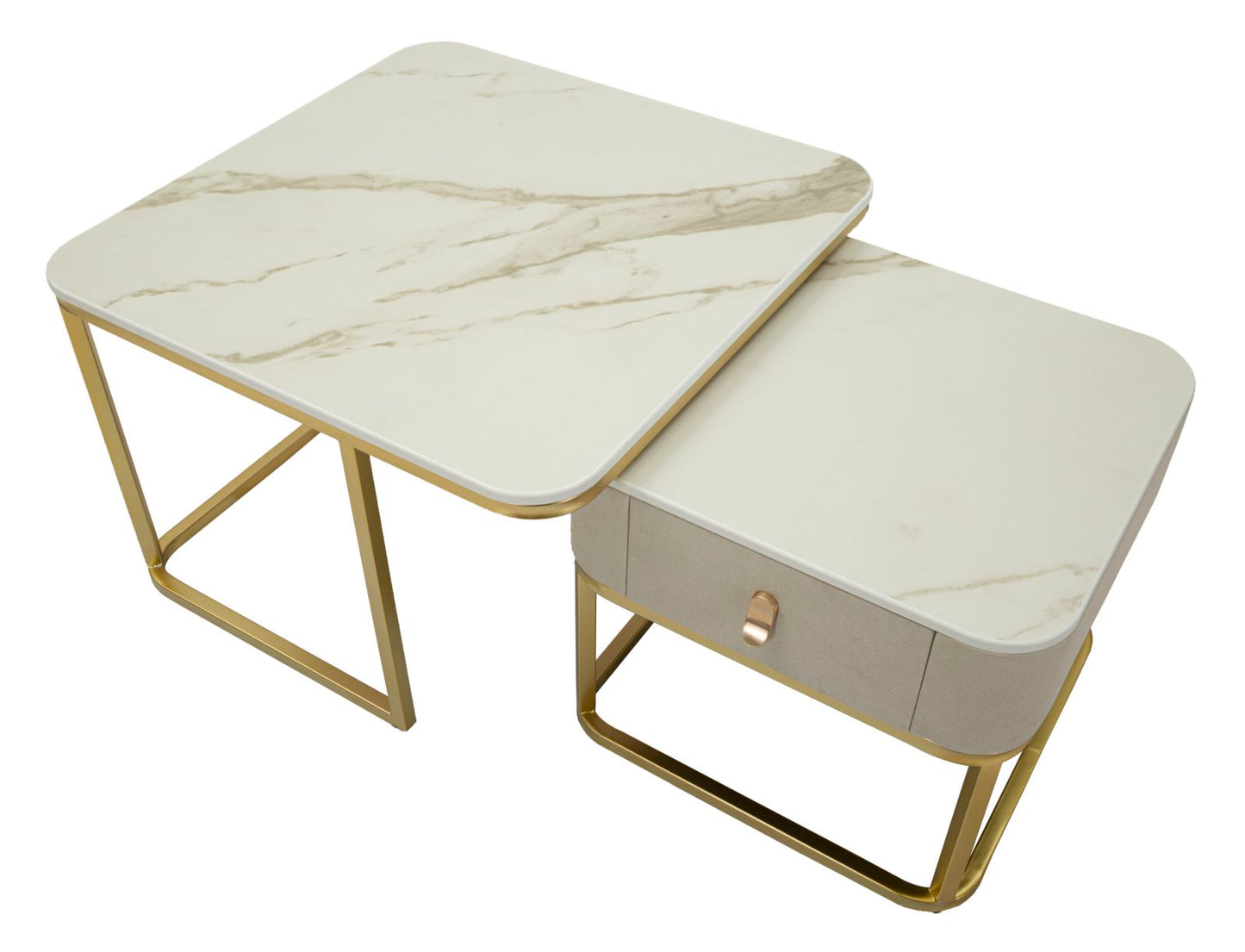 TAVOLI DA CAFFE' BEAUTY COPPIA CM 70X70X48-50X50X43,5 codice 1428810000