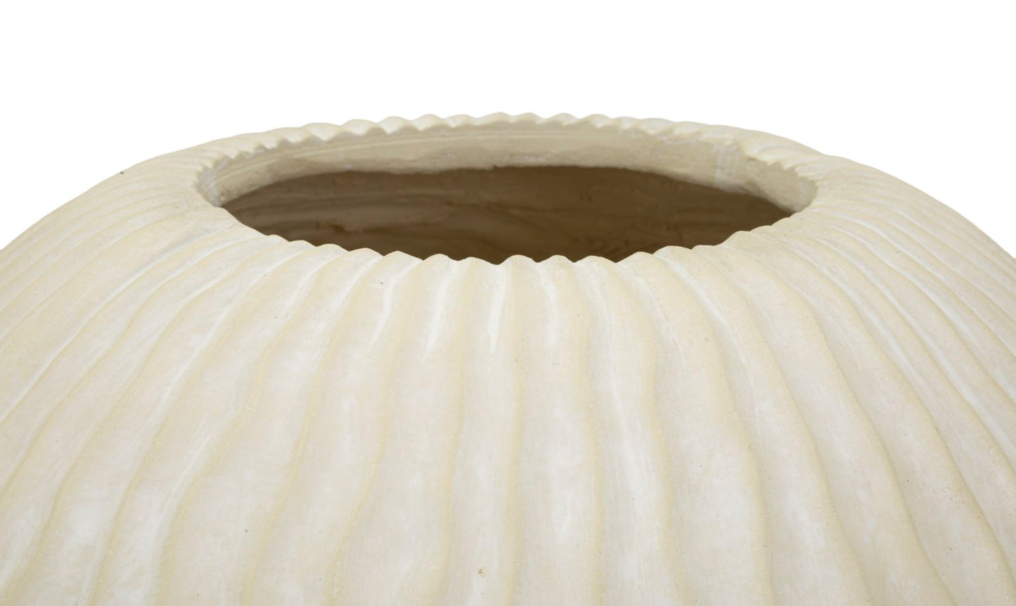 Vaso Icicle Ø36,5x38 cm – Vaso Decorativo con Finitura Effetto Pietra Opaca