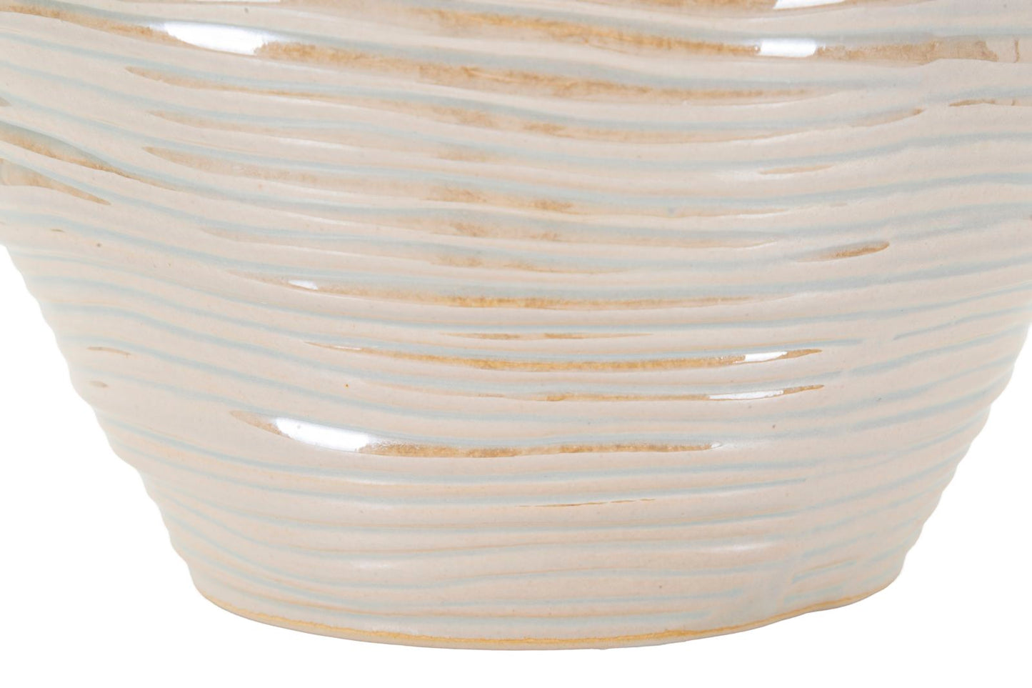 Vaso Perly Round Ø27x24 cm – Vaso Decorativo con Finitura Opaca Effetto Perla