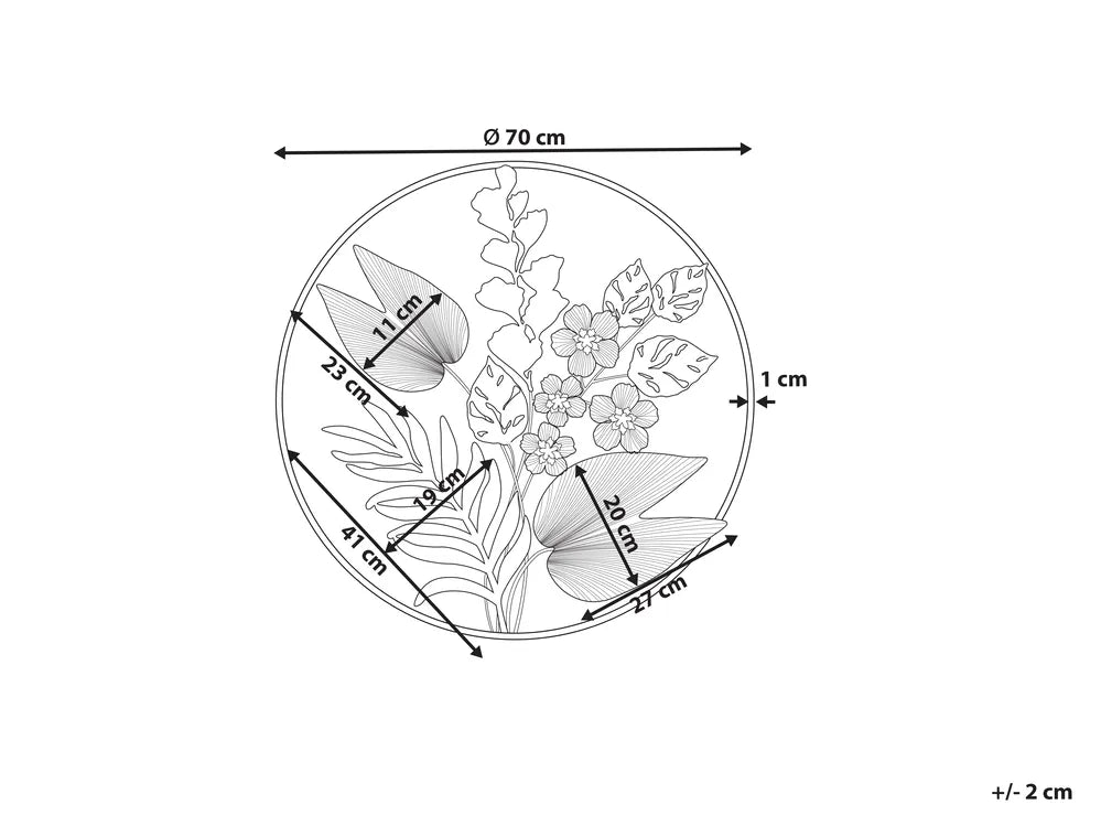 Decorazione da parete Fiore DUBNIUM Metallo 70 cm Verde