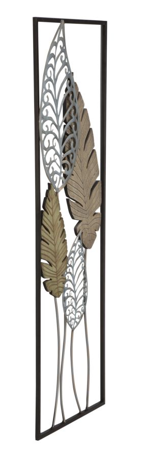PANNELLO IN FERRO E LEGNO FOGLIE -A- CM 30,5X1,90X91