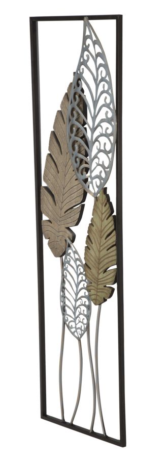 PANNELLO IN FERRO E LEGNO FOGLIE -A- CM 30,5X1,90X91