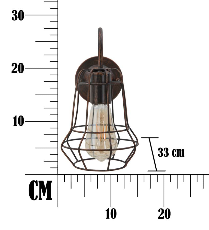 LAMPADA DA MURO INDUSTRY -B- CM 33X15X27,5
