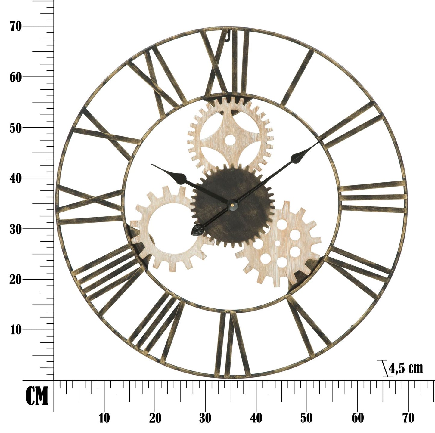 OROLOGIO DA MURO INGRANAGGI CM Ø 70X4,5