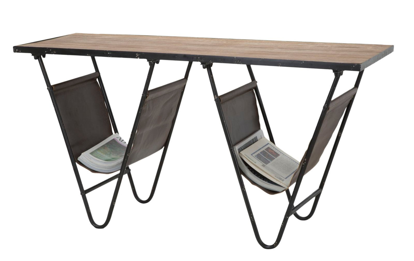 TAVOLINETTO P/GIORNALI "V" CM 120X43X62,5