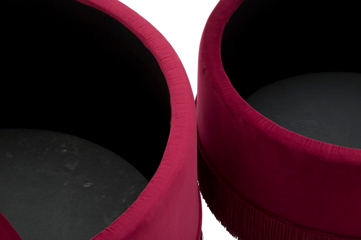 PUFF/CONTENITORE LINES NEW COPPIA BORDEAUX CM Ø 71X41-55X33