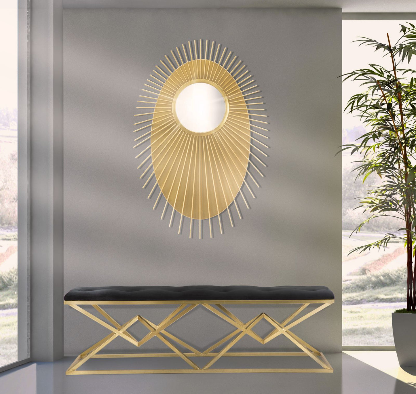 SPECCHIO EYE GLAM CM 75X8X110,5 (MISURA INTERNA CM Ø 28)