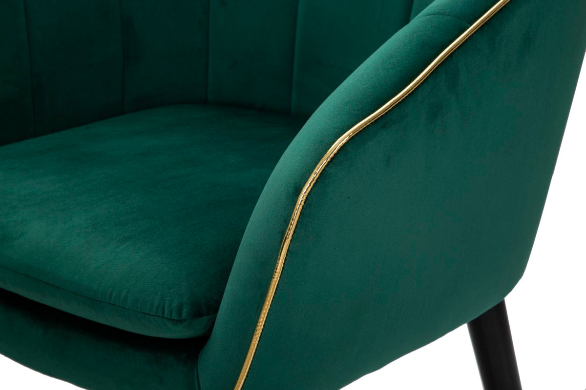 POLTRONA PARIS VERDE/GOLD CM 62X58X78