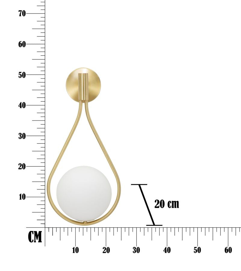 LAMPADA DA MURO GLAMY DROP CM 24x20x52