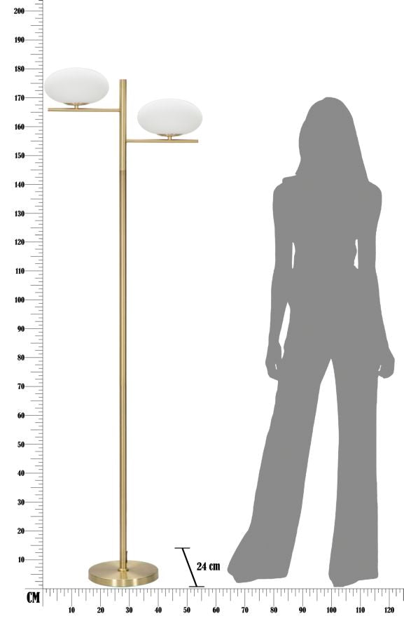 LAMPADA DA TERRA OVAL GLAMY CM 51x24x180