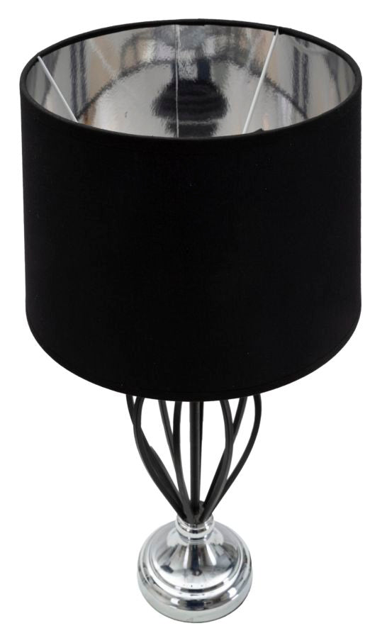 LAMPADA DA TAVOLO DARKY SILVER CM Ø 28X56