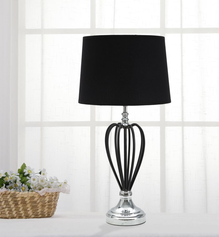 LAMPADA DA TAVOLO DARKY SILVER CM Ø 28X56