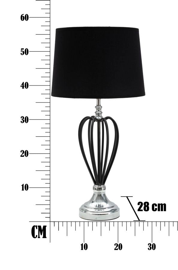 LAMPADA DA TAVOLO DARKY SILVER CM Ø 28X56