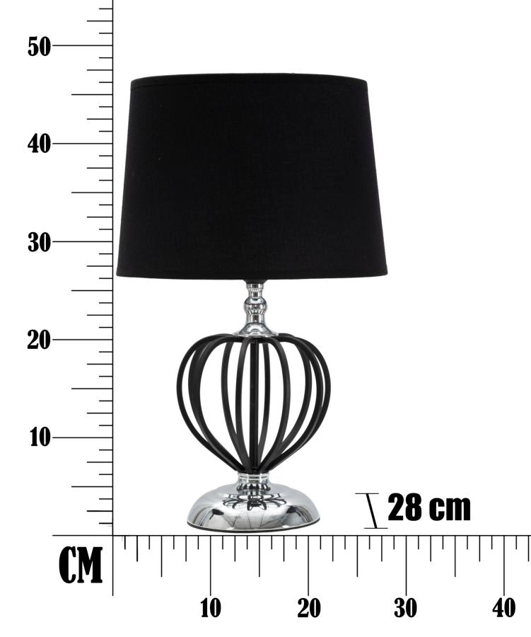 LAMPADA DA TAVOLO DARKY SILVER CM Ø28X44,5