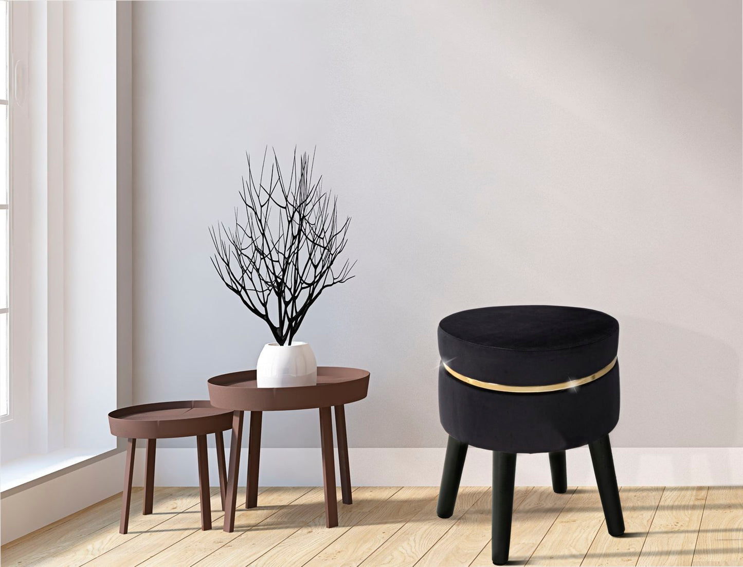 SGABELLO PARIS NERO CM Ø 35X40,5