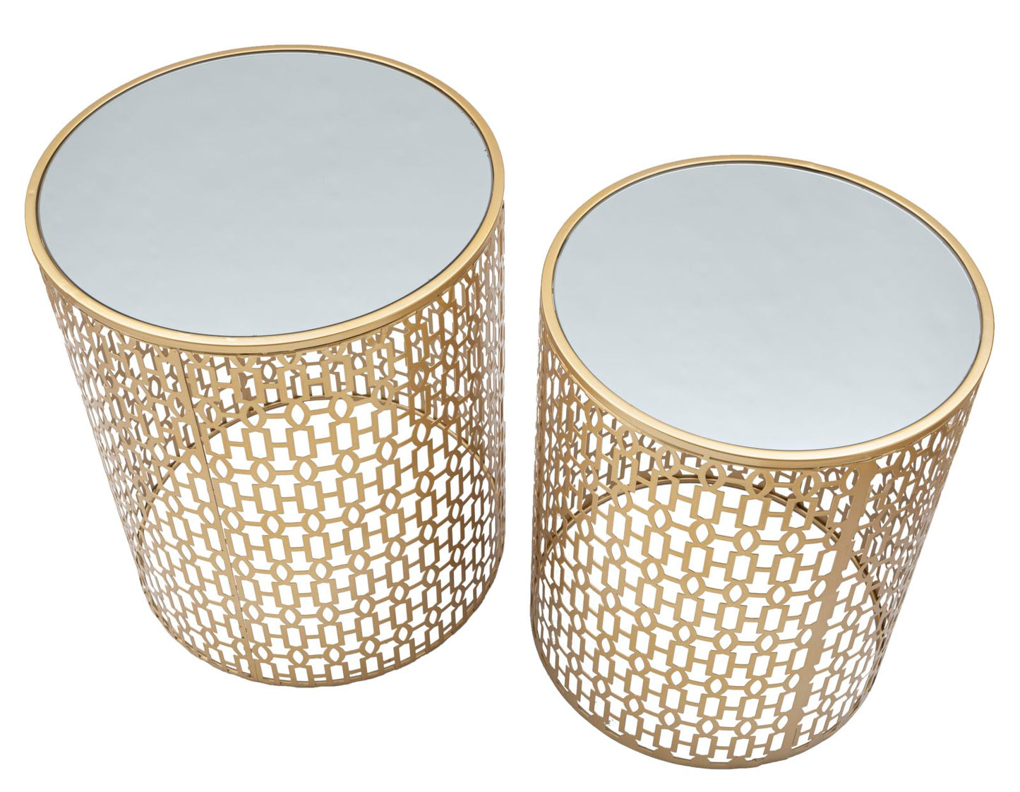 TAVOLINETTI COPPIA OBLIN CM Ø 41X50-37,5X47