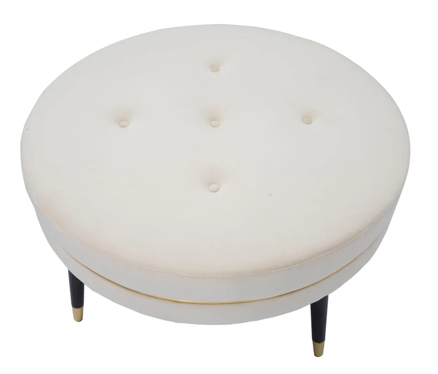 PUFF PARIS XXL CREMA/GOLD Ø 90X46H cm